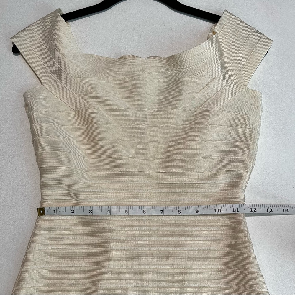 Hervé Leger Marina Off Shoulder Bateau
Neck Manila Bandage Bodycon Dress S - Picture 6 of 13